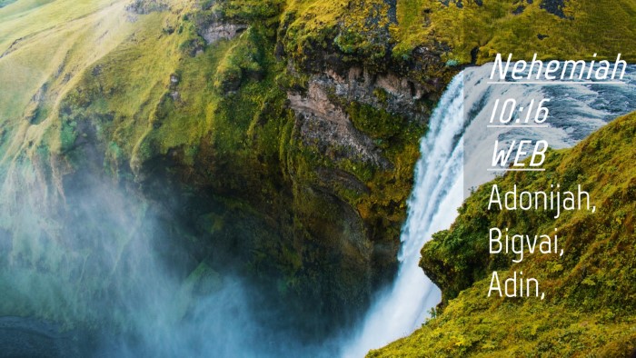 Picture 04 - Nehemiah 10:16 WEB Desktop Wallpaper - Adonijah, Bigvai, - Desktop Bible Verse Wallpaper