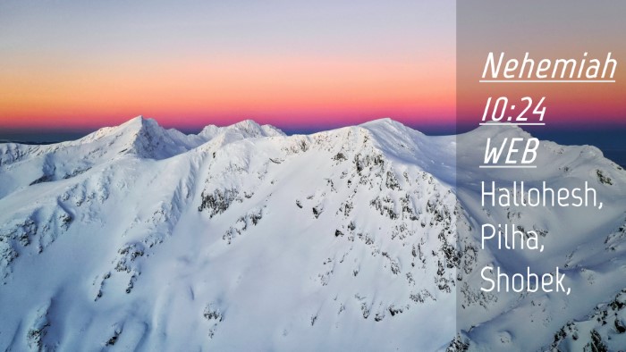 Picture 04 - Nehemiah 10:24 WEB Desktop Wallpaper - Hallohesh, Pilha, - Desktop Bible Verse Wallpaper