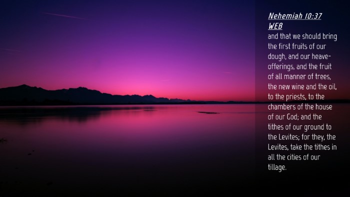 Picture 04 - Nehemiah 10:37 WEB Desktop Wallpaper - and that we should bring the first fruits of our - Desktop Bible Verse Wallpaper