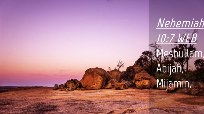 Picture 04 - Nehemiah 10:7 WEB Desktop Wallpaper - Meshullam, Abijah, - Desktop Bible Verse Wallpaper