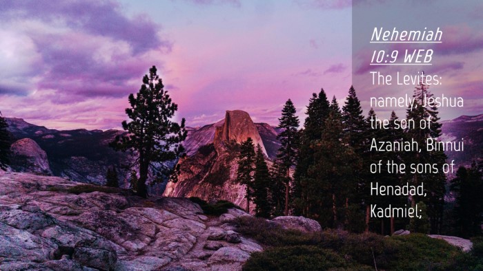 Picture 04 - Nehemiah 10:9 WEB Desktop Wallpaper - The Levites: namely, Jeshua the son of Azaniah, - Desktop Bible Verse Wallpaper