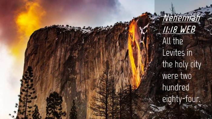 Picture 04 - Nehemiah 11:18 WEB Desktop Wallpaper - All the Levites in the holy city were two hundred - Desktop Bible Verse Wallpaper