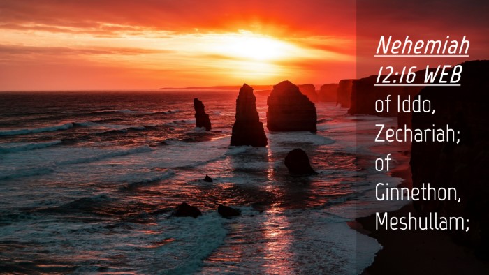 Picture 04 - Nehemiah 12:16 WEB Desktop Wallpaper - of Iddo, Zechariah; of Ginnethon, - Desktop Bible Verse Wallpaper