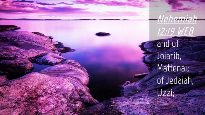 Picture 04 - Nehemiah 12:19 WEB Desktop Wallpaper - and of Joiarib, Mattenai; of Jedaiah, - Desktop Bible Verse Wallpaper