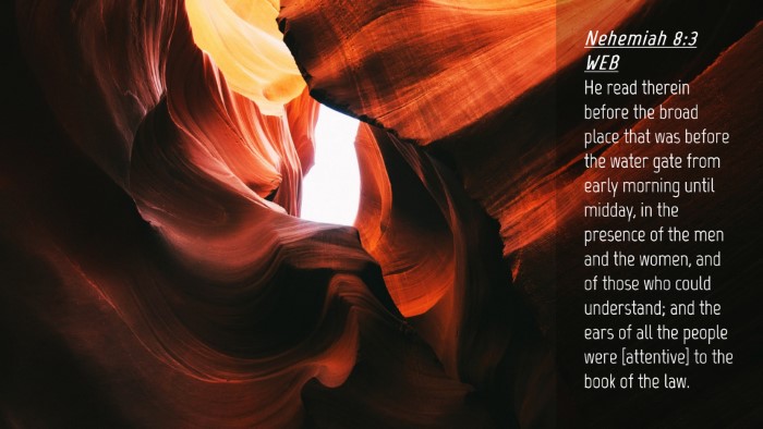 Picture 04 - Nehemiah 8:3 WEB Desktop Wallpaper - He read therein before the broad place that was - Desktop Bible Verse Wallpaper