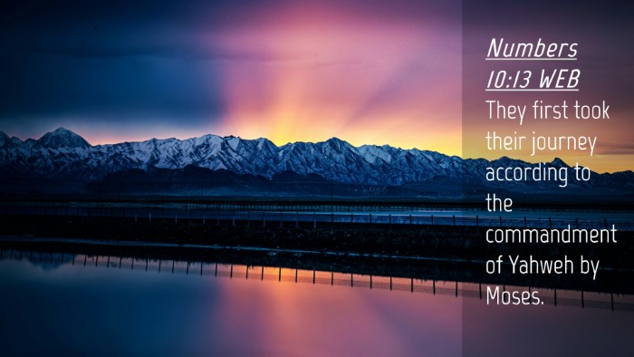 Picture 04 - Numbers 10:13 WEB Desktop Wallpaper - They first took their journey according to the - Desktop Bible Verse Wallpaper