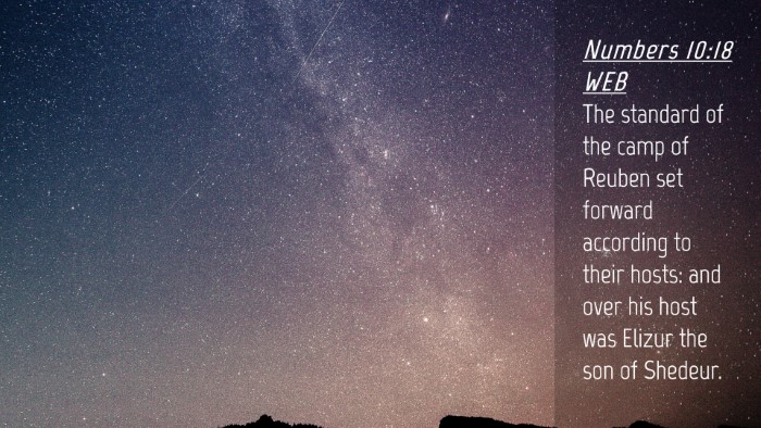Picture 04 - Numbers 10:18 WEB Desktop Wallpaper - The standard of the camp of Reuben set forward - Desktop Bible Verse Wallpaper