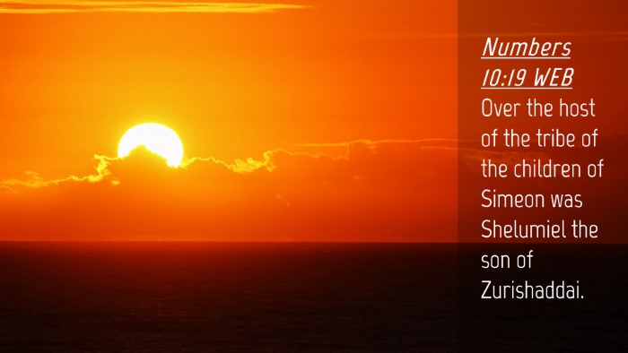 Picture 04 - Numbers 10:19 WEB Desktop Wallpaper - Over the host of the tribe of the children of - Desktop Bible Verse Wallpaper