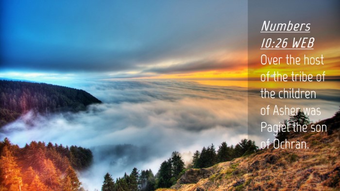 Picture 04 - Numbers 10:26 WEB Desktop Wallpaper - Over the host of the tribe of the children of - Desktop Bible Verse Wallpaper