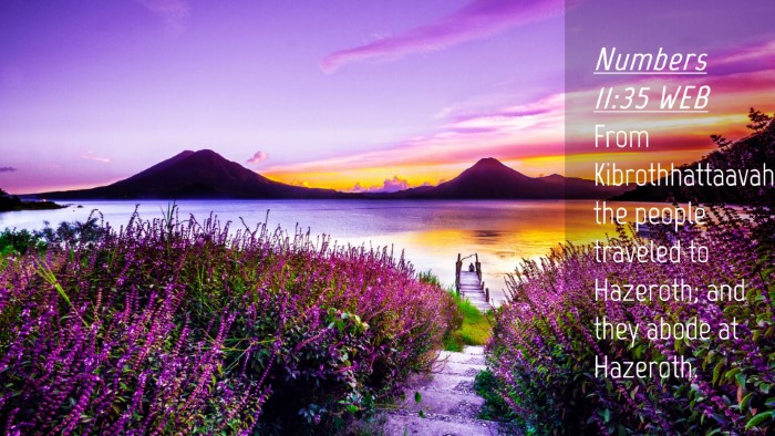 Picture 04 - Numbers 11:35 WEB Desktop Wallpaper - From Kibrothhattaavah the people traveled to - Desktop Bible Verse Wallpaper