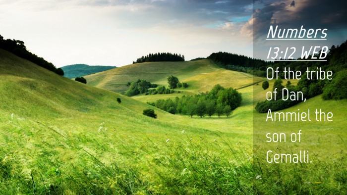 Picture 04 - Numbers 13:12 WEB Desktop Wallpaper - Of the tribe of Dan, Ammiel the son of - Desktop Bible Verse Wallpaper