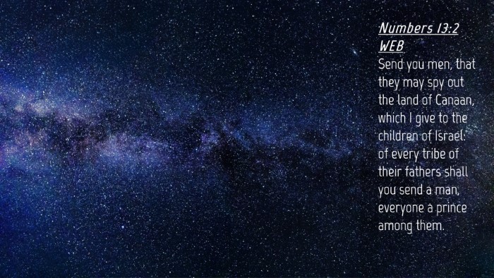 Picture 04 - Numbers 13:2 WEB Desktop Wallpaper - Send you men, that they may spy out the land of - Desktop Bible Verse Wallpaper