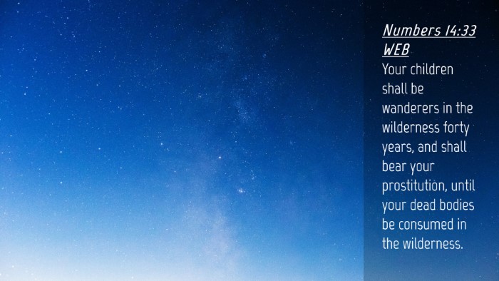Picture 04 - Numbers 14:33 WEB Desktop Wallpaper - Your children shall be wanderers in the - Desktop Bible Verse Wallpaper