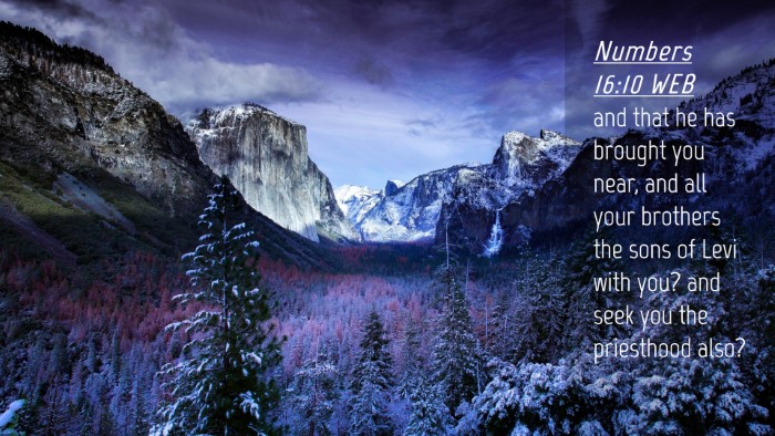 Picture 04 - Numbers 16:10 WEB Desktop Wallpaper - and that he has brought you near, and all your - Desktop Bible Verse Wallpaper