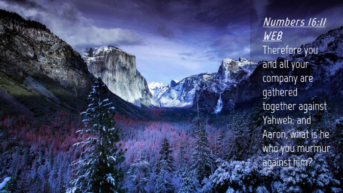 Picture 04 - Numbers 16:11 WEB Desktop Wallpaper - Therefore you and all your company are gathered - Desktop Bible Verse Wallpaper
