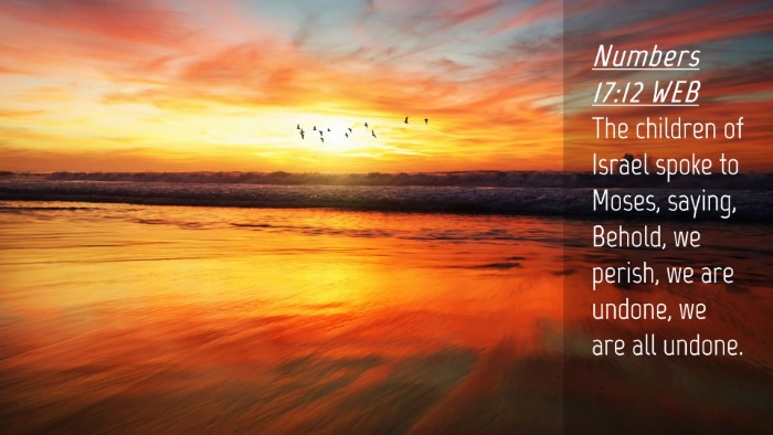 Picture 04 - Numbers 17:12 WEB Desktop Wallpaper - The children of Israel spoke to Moses, saying, - Desktop Bible Verse Wallpaper