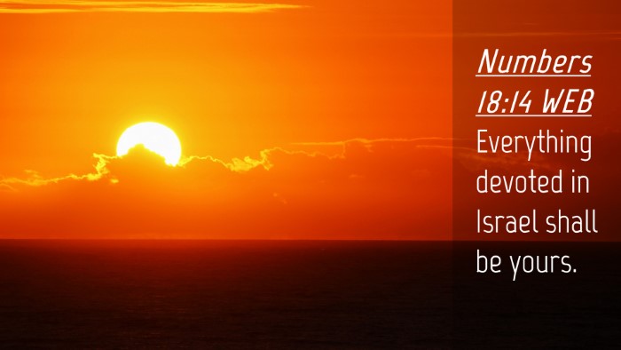 Picture 04 - Numbers 18:14 WEB Desktop Wallpaper - Everything devoted in Israel shall be - Desktop Bible Verse Wallpaper