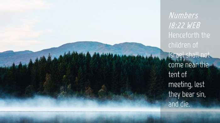 Picture 04 - Numbers 18:22 WEB Desktop Wallpaper - Henceforth the children of Israel shall not come - Desktop Bible Verse Wallpaper