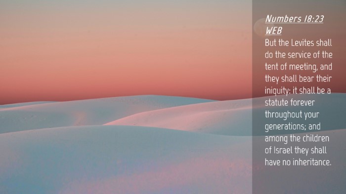 Picture 04 - Numbers 18:23 WEB Desktop Wallpaper - But the Levites shall do the service of the tent - Desktop Bible Verse Wallpaper