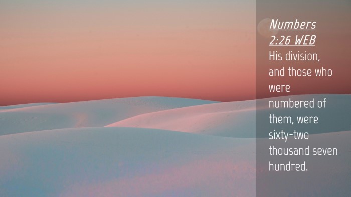 Picture 04 - Numbers 2:26 WEB Desktop Wallpaper - His division, and those who were numbered of - Desktop Bible Verse Wallpaper