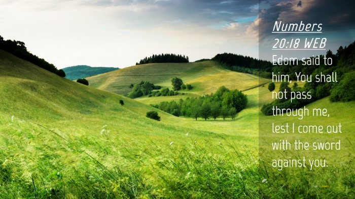 Picture 04 - Numbers 20:18 WEB Desktop Wallpaper - Edom said to him, You shall not pass through me, - Desktop Bible Verse Wallpaper