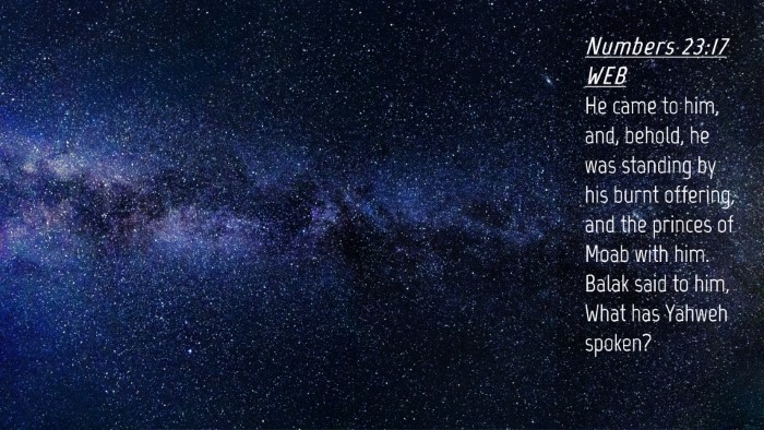 Picture 04 - Numbers 23:17 WEB Desktop Wallpaper - He came to him, and, behold, he was standing by - Desktop Bible Verse Wallpaper