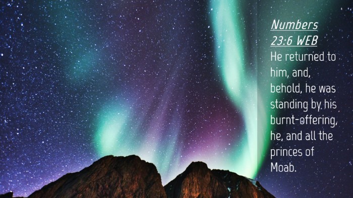 Picture 04 - Numbers 23:6 WEB Desktop Wallpaper - He returned to him, and, behold, he was standing - Desktop Bible Verse Wallpaper