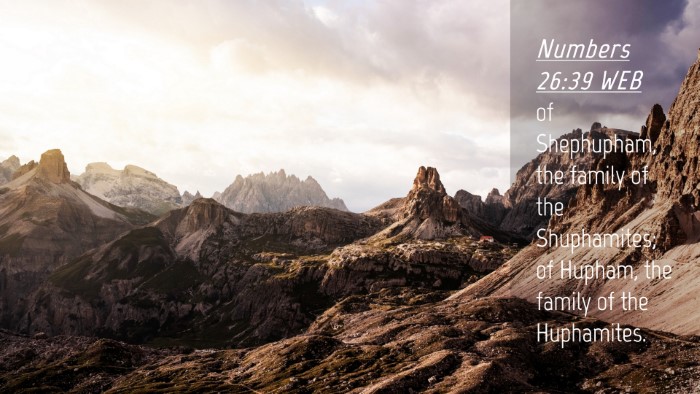 Picture 04 - Numbers 26:39 WEB Desktop Wallpaper - of Shephupham, the family of the Shuphamites; of - Desktop Bible Verse Wallpaper