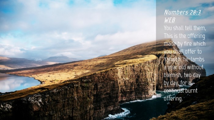 Picture 04 - Numbers 28:3 WEB Desktop Wallpaper - You shall tell them, This is the offering made by - Desktop Bible Verse Wallpaper