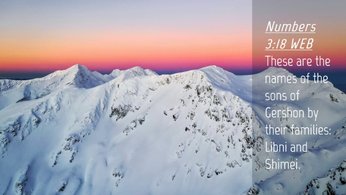 Picture 04 - Numbers 3:18 WEB Desktop Wallpaper - These are the names of the sons of Gershon by - Desktop Bible Verse Wallpaper