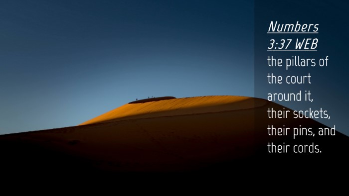 Picture 04 - Numbers 3:37 WEB Desktop Wallpaper - the pillars of the court around it, their - Desktop Bible Verse Wallpaper