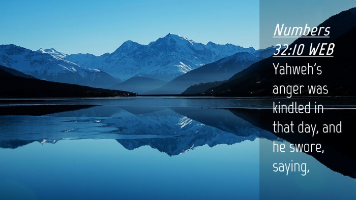 Picture 04 - Numbers 32:10 WEB Desktop Wallpaper - Yahweh's anger was kindled in that day, and he - Desktop Bible Verse Wallpaper