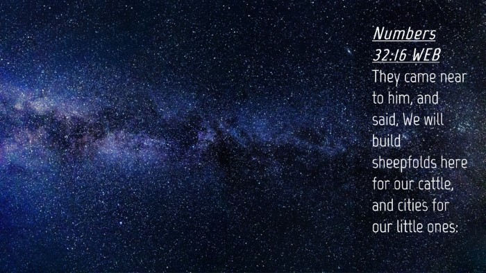 Picture 04 - Numbers 32:16 WEB Desktop Wallpaper - They came near to him, and said, We will build - Desktop Bible Verse Wallpaper