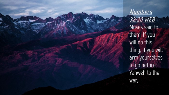 Picture 04 - Numbers 32:20 WEB Desktop Wallpaper - Moses said to them, If you will do this thing, if - Desktop Bible Verse Wallpaper