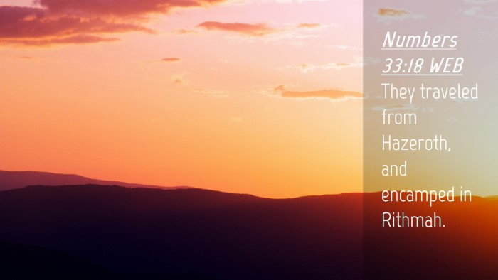 Picture 04 - Numbers 33:18 WEB Desktop Wallpaper - They traveled from Hazeroth, and encamped in - Desktop Bible Verse Wallpaper