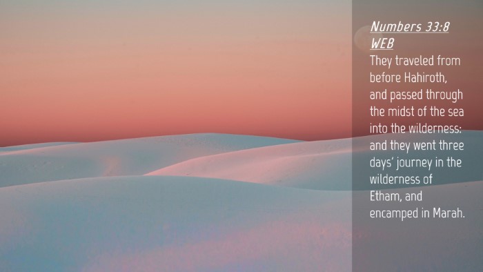 Picture 04 - Numbers 33:8 WEB Desktop Wallpaper - They traveled from before Hahiroth, and passed - Desktop Bible Verse Wallpaper