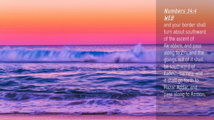 Picture 04 - Numbers 34:4 WEB Desktop Wallpaper - and your border shall turn about southward of the - Desktop Bible Verse Wallpaper