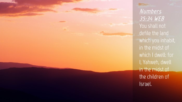 Picture 04 - Numbers 35:34 WEB Desktop Wallpaper - You shall not defile the land which you inhabit, - Desktop Bible Verse Wallpaper
