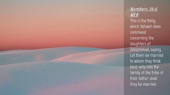 Picture 04 - Numbers 36:6 WEB Desktop Wallpaper - This is the thing which Yahweh does command - Desktop Bible Verse Wallpaper