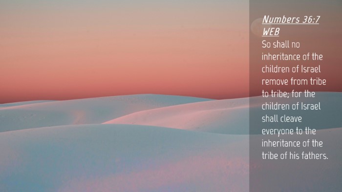 Picture 04 - Numbers 36:7 WEB Desktop Wallpaper - So shall no inheritance of the children of Israel - Desktop Bible Verse Wallpaper