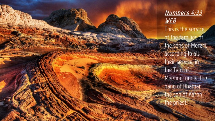 Picture 04 - Numbers 4:33 WEB Desktop Wallpaper - This is the service of the families of the sons - Desktop Bible Verse Wallpaper