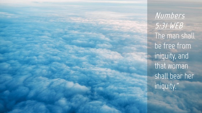 Picture 04 - Numbers 5:31 WEB Desktop Wallpaper - The man shall be free from iniquity, and that - Desktop Bible Verse Wallpaper