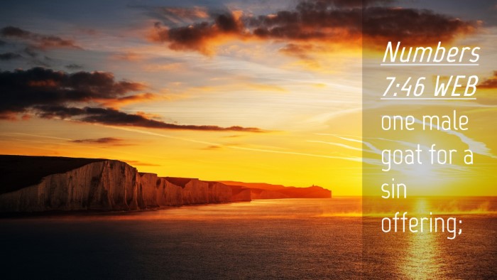 Picture 04 - Numbers 7:46 WEB Desktop Wallpaper - one male goat for a sin - Desktop Bible Verse Wallpaper