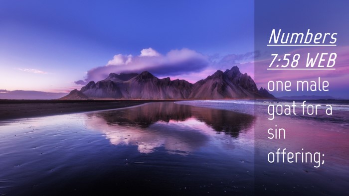 Picture 04 - Numbers 7:58 WEB Desktop Wallpaper - one male goat for a sin - Desktop Bible Verse Wallpaper