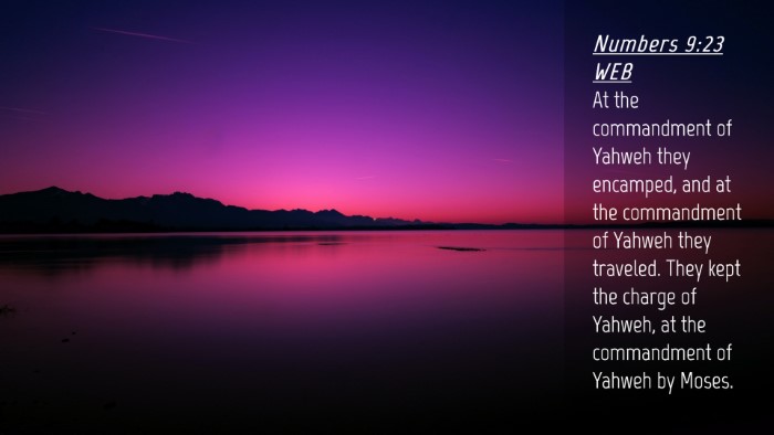 Picture 04 - Numbers 9:23 WEB Desktop Wallpaper - At the commandment of Yahweh they encamped, and - Desktop Bible Verse Wallpaper