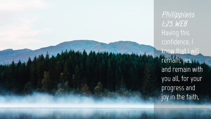 Picture 04 - Philippians 1:25 WEB Desktop Wallpaper - Having this confidence, I know that I will - Desktop Bible Verse Wallpaper