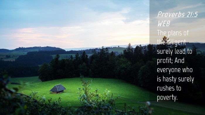Picture 04 - Proverbs 21:5 WEB Desktop Wallpaper - The plans of the diligent surely lead to profit; - Desktop Bible Verse Wallpaper