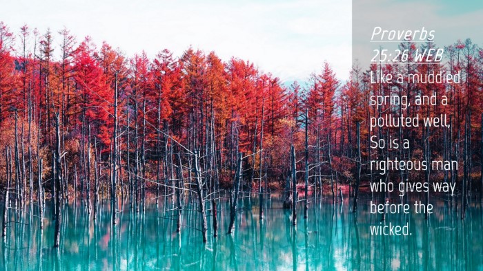 Picture 04 - Proverbs 25:26 WEB Desktop Wallpaper - Like a muddied spring, and a polluted well, So is - Desktop Bible Verse Wallpaper