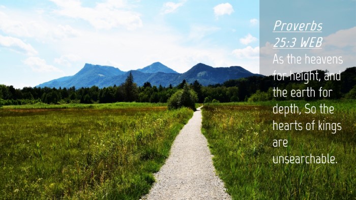 Picture 04 - Proverbs 25:3 WEB Desktop Wallpaper - As the heavens for height, and the earth for - Desktop Bible Verse Wallpaper
