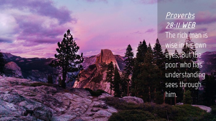 Picture 04 - Proverbs 28:11 WEB Desktop Wallpaper - The rich man is wise in his own eyes; But the - Desktop Bible Verse Wallpaper